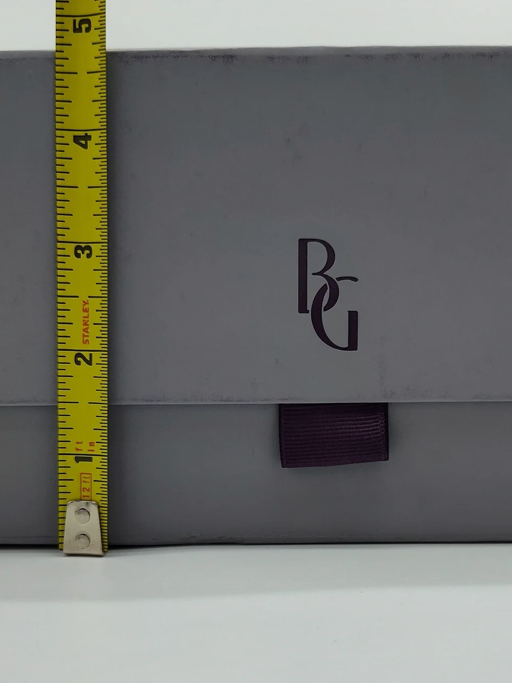 BERGDORF GOODMAN Magnetic Gift Box Ribbon Tissue Luxury Packaging Gray Purple